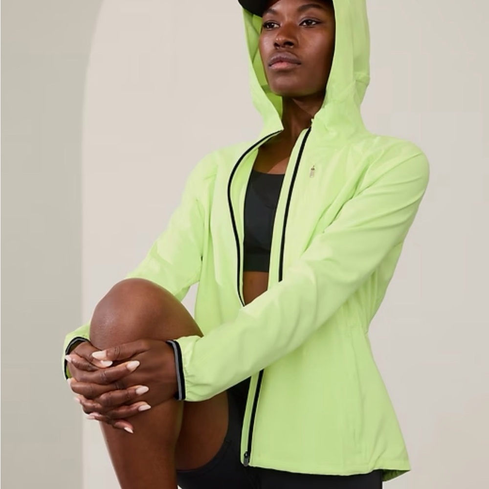 Athleta Dash Jacket, Aloe, Neon Green/Yellow, NWT, Size XL